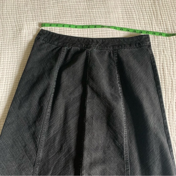 Vintage Covington Black Denim Paneled Maxi Skirt Sz 12 - Picture 6 of 7